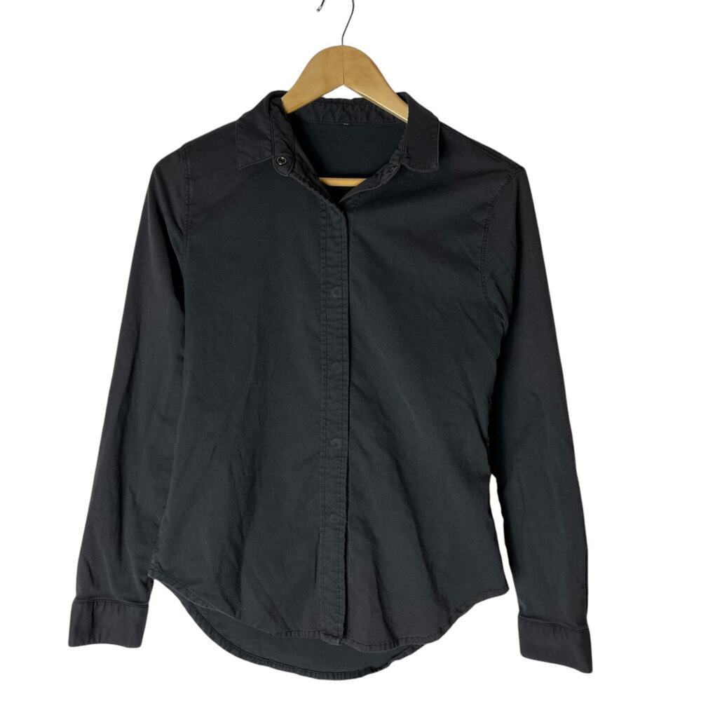 Lululemon Getaway Shirt Long Sleeve Snap Women's 2 Collared Vented